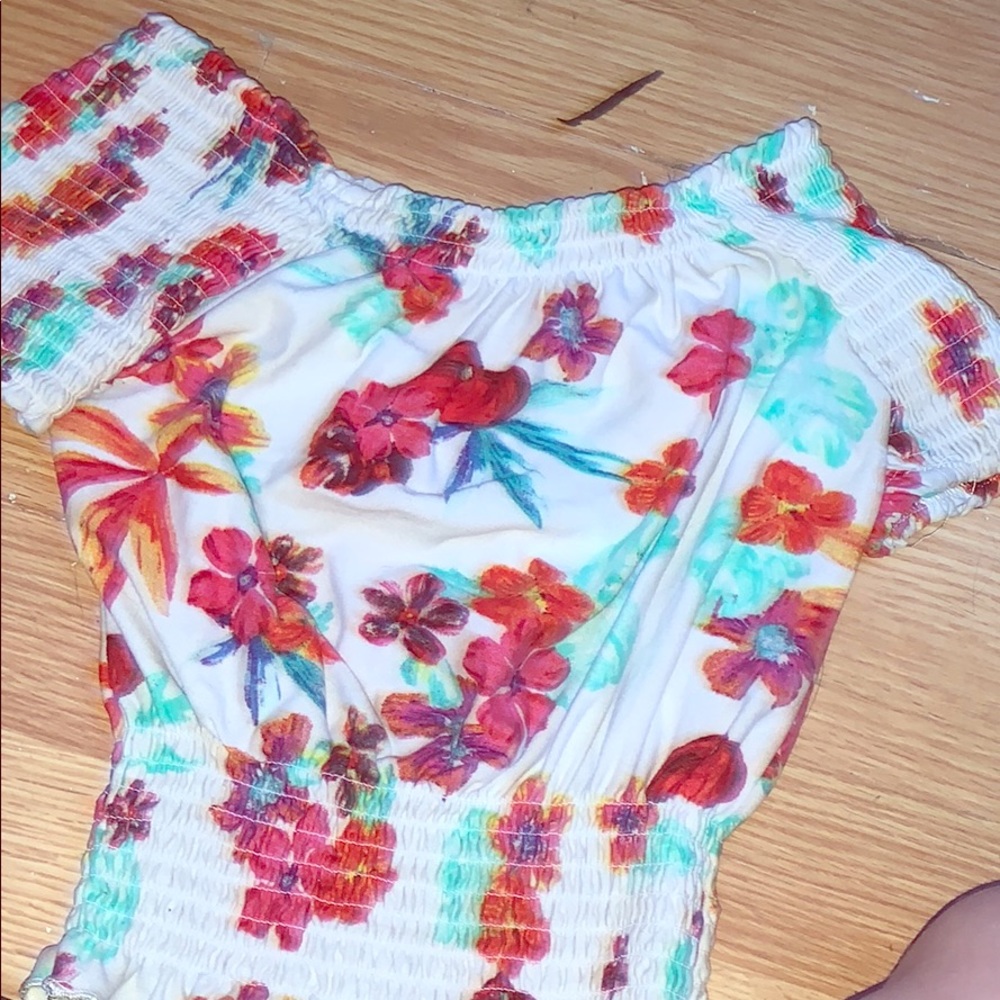 A floral crop top